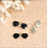 Alloy Sun Glasses Shape Necklace Charms Pendant DIY Bag/Key Chain Making
