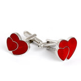 Wedding cufflinks Romantic cufflinks red heart