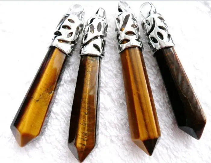 3pcs Tigers Eye Pendant 62x12mm Wholesale Lot