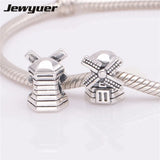 925-Sterling-Silver Windmill Charm Pendant for Jewelry Making