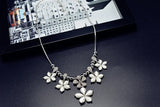 Vintage Rose Beads Pendant Necklace Sweater Chain Jewelry
