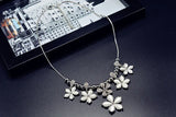 Vintage Rose Beads Pendant Necklace Sweater Chain Jewelry