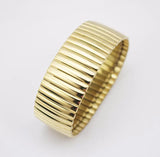 Silver Stainless Steel Spring Bracelet Men Women B10027