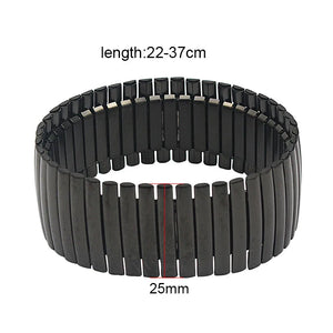 Silver Stainless Steel Spring Bracelet Men Women B10027