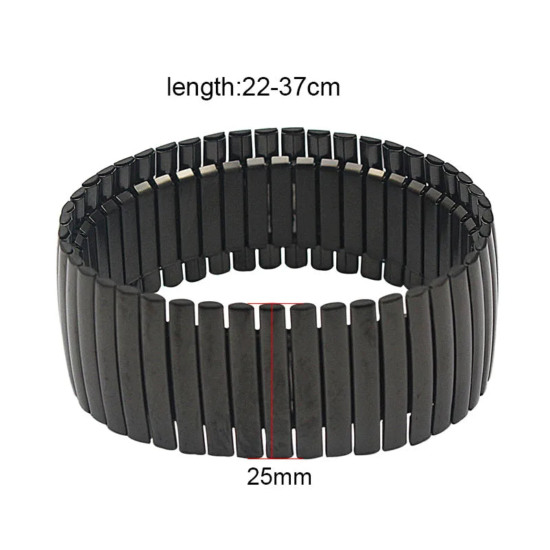 Silver Stainless Steel Spring Bracelet Men Women B10027