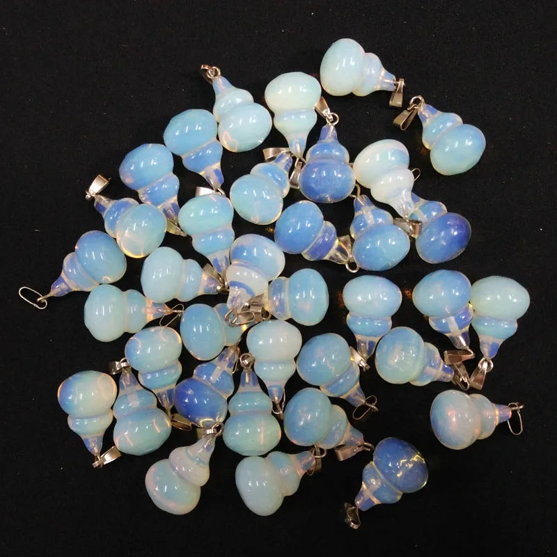Opal Stone Gourd Shape Charms Pendants for Necklace Making