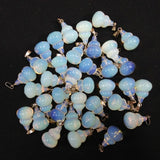 Opal Stone Gourd Shape Charms Pendants for Necklace Making