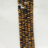 Tiger Eye Stone Abacus Charms Beads 6x10mm 130pcs
