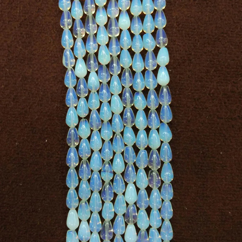 Opal Stone Water Drop Spacer Beads 8x12mm for Jewelry Making