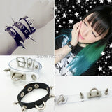 Sexy Harajuku Leather & Transparence Punk Goth Bracelet Bangle