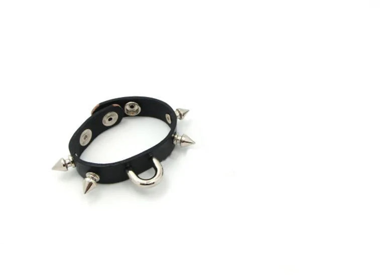 Sexy Harajuku Leather & Transparence Punk Goth Bracelet Bangle