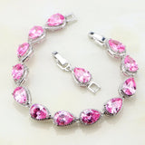 High Water Mystic Pink CZ 925 Silver Charm Bracelet
