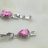 High Water Mystic Pink CZ 925 Silver Charm Bracelet