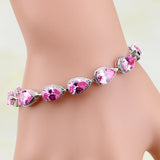 High Water Mystic Pink CZ 925 Silver Charm Bracelet