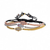 European Bracelet CZ Eye Hamsa Charm Adjustable Women Jewelry