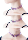 Hot Dark Rivet Necklaces Harajuku Transparent leather Choker