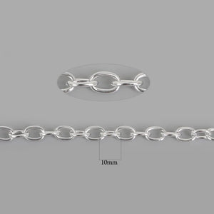 Aluminum Chain O-Shape Chain Plated for DIY Jewelry Making