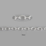Aluminum Chain O-Shape Chain Plated for DIY Jewelry Making
