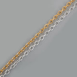 Aluminum Chain O-Shape Chain Plated for DIY Jewelry Making