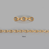 Aluminum Chain O-Shape Chain Plated for DIY Jewelry Making