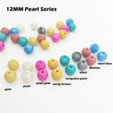 12mm Loose Pearl Bead Necklace Silicone Beads Teething