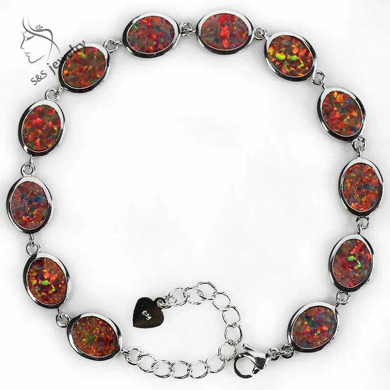 Opal Link Bracelet for Friendship Wedding Party SL006