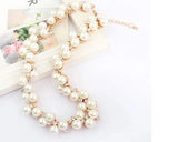 Short Choker Pearl Necklace Beads Chain Women Simulated Necklac
