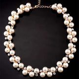 Short Choker Pearl Necklace Beads Chain Women Simulated Necklac