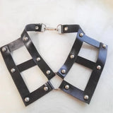 Harajuku Hot Dark Goth Rivet Punk Choker Belt Necklace