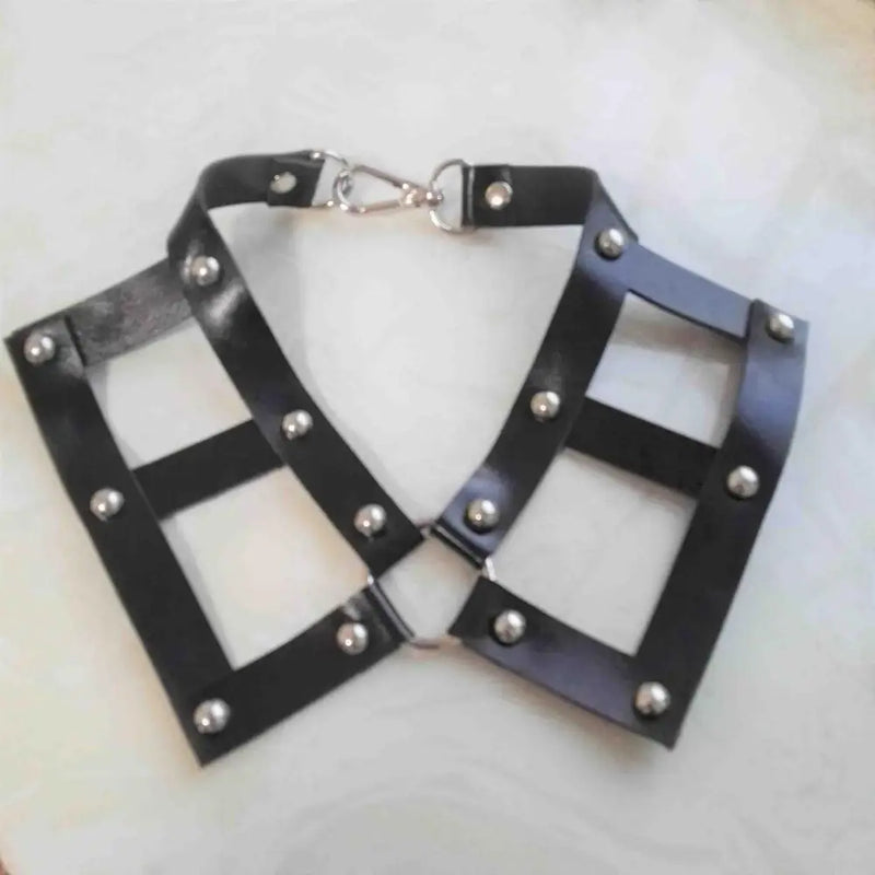 Harajuku Hot Dark Goth Rivet Punk Choker Belt Necklace