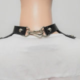 Harajuku Hot Dark Goth Rivet Punk Choker Belt Necklace