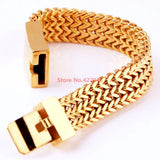 Silver/Gold Link Chain Bracelets Father's Gift 316L Stainless Steel Jewelry