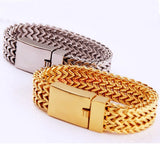Silver/Gold Link Chain Bracelets Father's Gift 316L Stainless Steel Jewelry