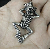 Crown Skull Pendant 316L Stainless Steel Biker Style Skull Pendant