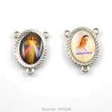 Jesus Catholic Rosary Center Piece for Necklace Connector