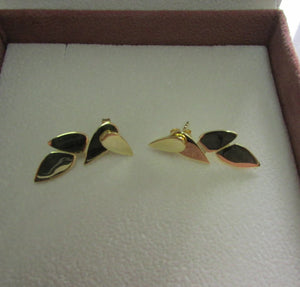 925 Silver Long Leaf High Polish Ladies Earring