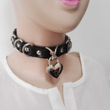 Harajuku Hot Dark Rivet Leather Choker Necklace