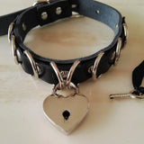 Harajuku Hot Dark Rivet Leather Choker Necklace