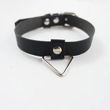 Punk Harajuku Clear Leather Triangle Choker Necklace Belt
