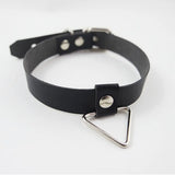 Punk Harajuku Clear Leather Triangle Choker Necklace Belt