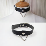 Punk Harajuku Clear Leather Triangle Choker Necklace Belt