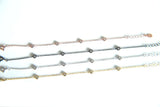 925 Silver CZ Link Bracelet for Women