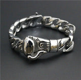 316L Stainless Steel Boxing Bracelet Men Heavy