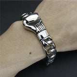 316L Stainless Steel Boxing Bracelet Men Heavy