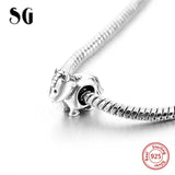 925 Silver Pony Charm Beads for Bracelet DIY Jewelry Gift