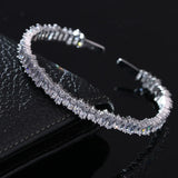 Adjustable Cuff Bangle Top CZ Zircon Bracelet