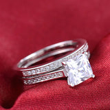 2pcs/set Women's Engagement Wedding Rings CC120