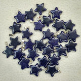 50pcs Sand Stone 5-Pointed Star Charm Pendants for Jewelry Making