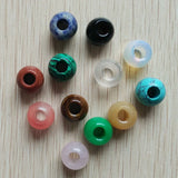 Natural Stone Mixed Round Shape Big Hole Beads for Bracelet Charms 12pcs/lot