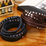 Multilayer Leather Bracelets & Bangles Rivets Clasps Pulseras Jewelry